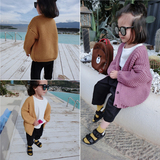 秋季韩版儿童毛衣开衫外套 男女童套头针织衫 宝宝蝙蝠袖毛衣潮款