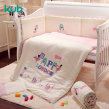 KUB可优比婴儿床上用品套件纯棉床围被套子床帏床单新生儿七件套