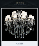 新款欧式黑色水晶吊灯客厅卧室餐厅水晶灯别墅酒店工程会所灯具
