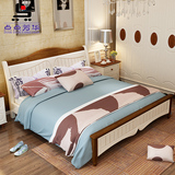 点点芳华 地中海实木床1.8米橡木美式乡村田园双人床1.5卧室家具