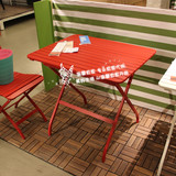 9.7温馨宜家IKEA 默拉洛桌子户外休闲折叠桌庭院纳凉餐桌实木饭桌