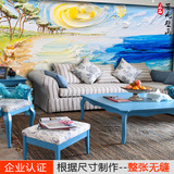 欧式地中海3d大型壁画无缝墙纸客厅电视背景墙沙发壁纸餐厅油画