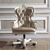欧式转椅 家用电脑椅 升降椅纯实木雕花 全牛皮奢华办公椅 老板椅