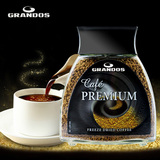 德国原装进口 格兰特grandos冻干瓶装速溶黑咖啡纯咖啡100g