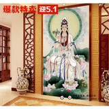 大型壁画壁纸客厅书房背景墙纸玄关过道无缝纺布佛像佛教观音菩萨