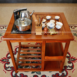特价仿古榆木实木茶台泡茶桌茶艺桌电磁炉功夫小茶几小茶桌椅组合
