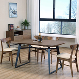 北欧创意餐桌椅组合简约现代小户型餐台饭桌实木贴皮宜家家具