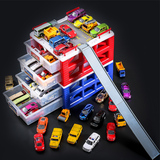 儿童玩具车停车场合金汽车模型迷你车库小汽车套装抽屉盒收纳箱