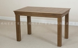 新款法式全实木桌子现代简约美式乡村田园家具橡木1.2 1.4米餐桌