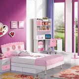 儿童家具组合儿童套房四件套儿童女孩粉色四件套公主床1.2米1.5床