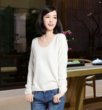 2014秋装新款韩版短款宽松套头毛衣女 休闲时尚薄款低领羊绒衫 潮
