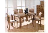 韩式榆木餐桌椅韩皮餐椅桌子超厚板材全实木粗腿餐厅饭桌特价