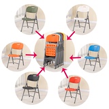 特价折叠椅培训椅家用餐椅塑料可便携宜家成人靠背椅户外休闲椅子