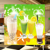 珍珠奶茶饮料饮品海报贴画贴纸果汁水果店铺广告海报制作2015