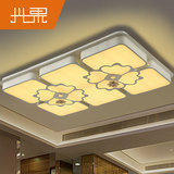 长方形LED大气客厅灯现代简约铁艺灯具卧室吸顶灯个性创意灯饰