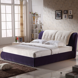 布床可拆洗1.5/1.8米布艺床小户型婚床软包床/汽动高箱储物简约床