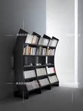 弧线简约现代个性创意实木颗粒板敞开式书架书橱书柜置物架展示柜