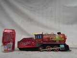 80后童年的回忆老上海怀旧 红色火车头铁皮玩具火车古董老玩具