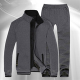 男士运动套装秋冬季两件套运动服长袖休闲卫衣外套运动装加绒加厚