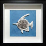 创意贝壳工艺品画 客厅沙发背景墙地中海装饰画 立体浮雕海鱼挂画