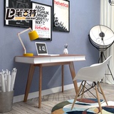 现代简约实木黑胡桃红橡木烤漆书桌写字台 家用台式电脑桌办公桌