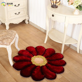 3D立体花朵圆形现代地毯电脑椅垫客厅婚房卧室可爱床边地毯特价