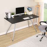 豪森活 电脑桌简约办公桌钢木结合台式家用书桌时尚设计1.4米