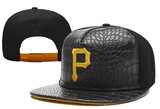正品代购MLB棒球帽海盗队P蛇皮纹嘻哈帽NY平沿男士女LA潮冬季帽子