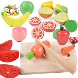 幼得乐木制水果蔬菜切切看切切乐磁性切水果玩具儿童过家家玩具