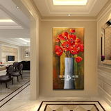 单幅抽象无框画 现代走廊装饰画中式壁画玄关 楼梯过道挂画 订制