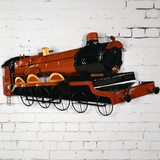 复古怀旧铁艺蒸汽火车头模型壁饰挂件酒吧装饰陈列道具
