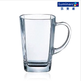 弓箭乐美雅钢化玻璃杯 耐热可微波 牛奶杯 早餐杯 水杯 杯子350ML