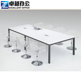 上海长方形洽谈桌办公桌家具条形会议台大型会议桌椅时尚现代简约