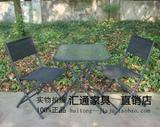 桌椅组合休闲户外玻璃咖啡折叠简易便携式庭院餐饮桌椅 折叠桌