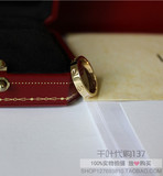 代购二手Cartier卡地亚/Love系列戒指 窄版无钻 18k黄金 正品