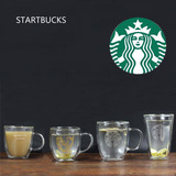 星巴克双层耐热玻璃杯带盖创意时尚咖啡杯办公水杯花茶饮品牛奶杯