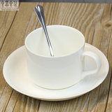 【天天特价】食器食代 纯白咖啡杯欧式骨瓷简约咖啡杯碟英式茶杯