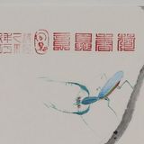 黄庭家真迹中国书字画作品写意二尺中堂客厅玄关手绘花鸟画2289