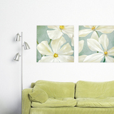 雏菊 卧室床头装饰画 花卉二联无框画现代简约挂画客厅沙发墙壁画
