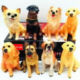 可爱仿真狗桌面工艺品动物摆件树脂小狗模型家里的儿童房间装饰品