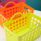 日本进口多功能优质软塑料收纳筐 玩具儿童杂物筐 桌面收纳篮