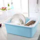 盒盘碗碟沥水架包邮大号带透明盖厨房沥水碗架柜塑料碗筷餐具收纳