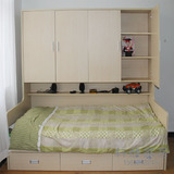 新款大储物抽屉床 衣柜组合床 单人床 儿童储物床 板式收纳床