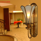 欧式全铜壁灯创意个性客厅装饰灯楼梯间玄关过道门厅焊锡玻璃壁灯