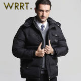 WRRT 春新款男士羽绒服中老年爸爸装加厚白鸭绒商务外套1074