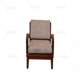 欧式布艺沙发椅客厅现代简约休闲单人实木椅书房卧室家具CH699-1