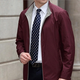 春季16新款男士外套GABBANIE阿玛尼男装时尚商务休闲立领薄款夹克