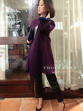 冬装新款女韩版宽松超显瘦高端进口双面羊绒大衣毛呢外套中长款