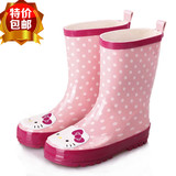 韩国新款雨靴雨鞋女春新款中筒时尚粉色亲子款水鞋热卖防滑胶鞋女