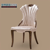餐厅餐椅酒店家用会客椅实木软包靠背餐椅 实木椅子 客厅椅子木椅